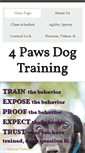Mobile Screenshot of 4pawsdogtraining.ca
